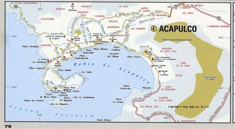 Acapulco City Map Free Detailed Map Of Acapulco City Mexico