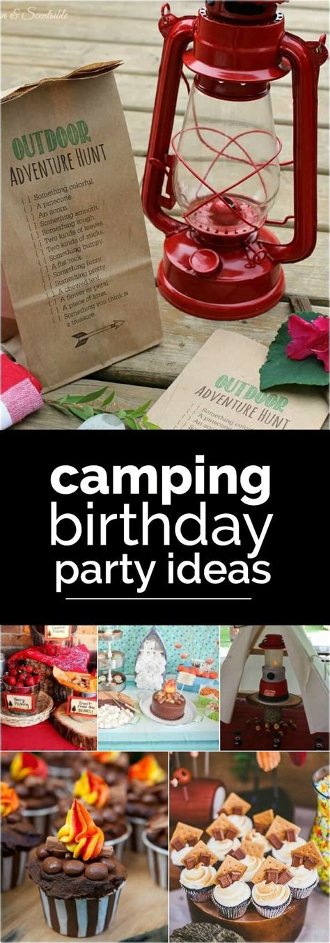 23 Awesome Camping Party Ideas Outdoors Birthday Party Camping Theme Birthday Party Camping
