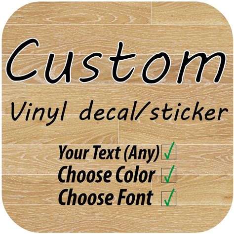 Custom Vinyl Decalsticker Create Your Own Decal Custom Etsy