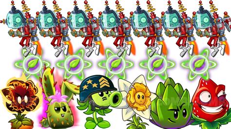 Pvz 2 Plants With 5 Plant Food Vs 200 Blastronaut Zombie Who Will Win