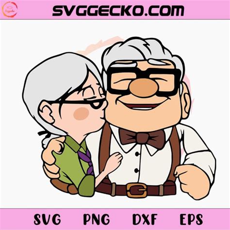 Carl And Ellie Svg Up Couple Svg Disney Love Svg Png Cutting Files