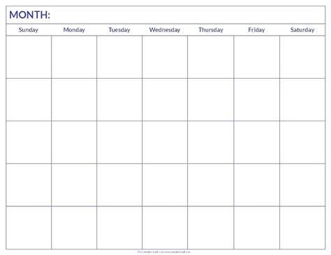 Monthly Calendars To Print Out And Fill Free Calendar Template