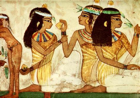 Ancient Egyptian Wall Paintings 1956 Tomb Of Nakht Banqueting Scene 1 Egypt Ancient