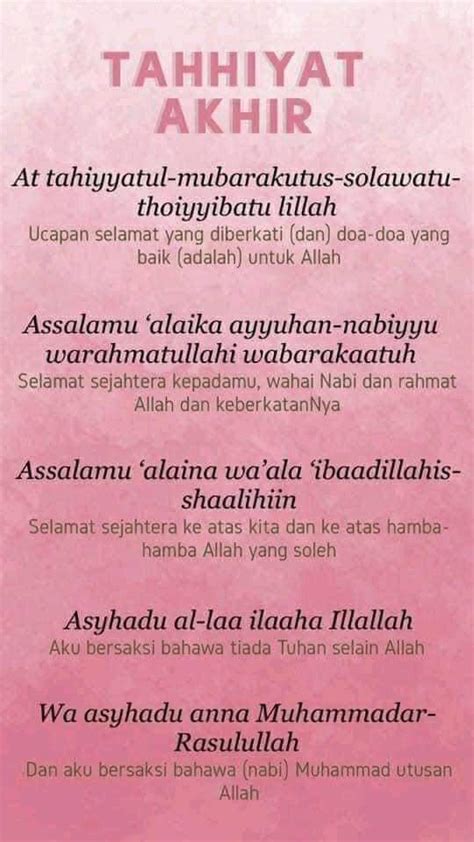 Bacaan Doa Tahiyat Awal Tahiyat Akhir Rumi Jawi Dan Terjemahan Hot