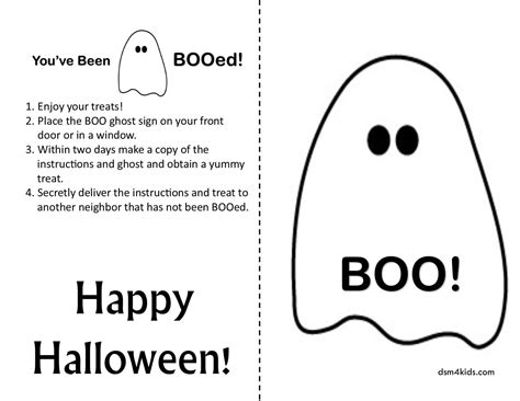 Youve Been Booed Free Printable Black And White