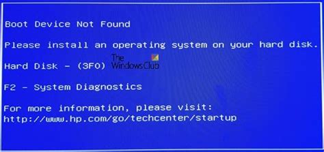 Boot device not found laptop hp. HP PC Hardware Diagnostics UEFI on Windows 10