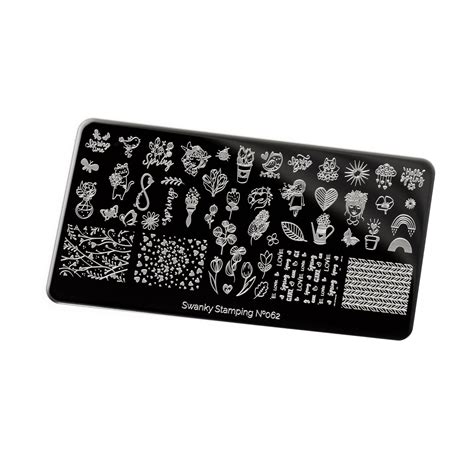 Swanky Stamping Love And Flower Nail Stamping Plates 062 Nashlynails