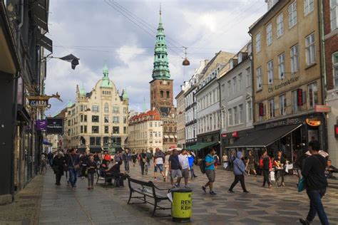 The Pedestrian Area Of Stroget Copenhagen Editorial Stock Image