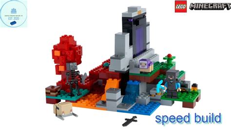 Lego Minecraft 21172 The Ruined Portal Speed Build Youtube