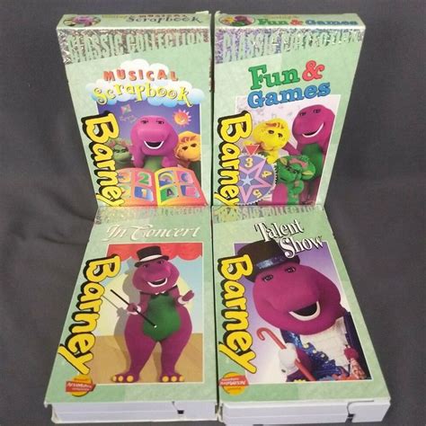 Barney Classic Collection Lot 6 Vhs Concert Talent Show Fun And Games
