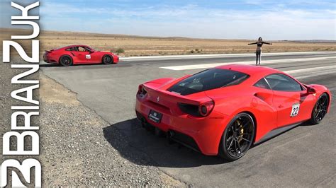 Ferrari and porsche built their pedigrees producing some of the world's best performance machines, even if the two took different approaches. Ferrari 488 GTB vs. Porsche 991.2 Turbo S - Drag Race ...