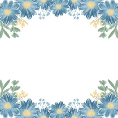 Watercolor Flower Elements Png Transparent Watercolor Blue Flower