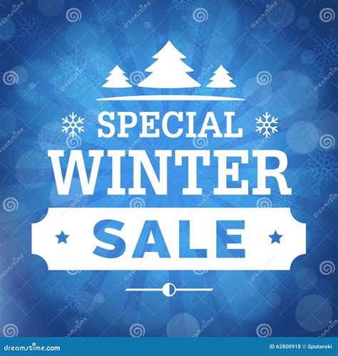 Special Winter Sale Poster Background Stock Vector Illustration Of