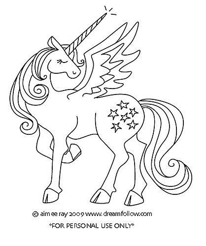 Winged Unicorn Unicorn Coloring Pages Embroidery Patterns Coloring