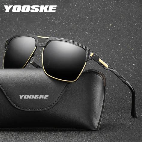 Yooske New Half Frame Sunglasses Men Polarized Sun Glasses Male Classic Anti Reflective Outdoor