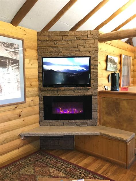 A Cozy Log Cabin Fireplace Barron Designs