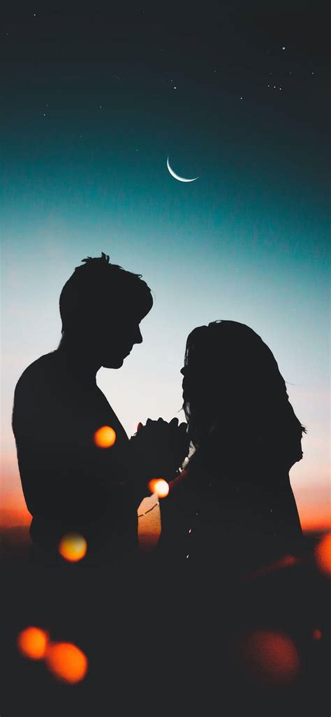 Download Romantic Couple Silhouette Love Iphone Wallpaper
