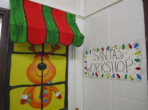 Santas Workshop Christmas Classroom Door Christmas School