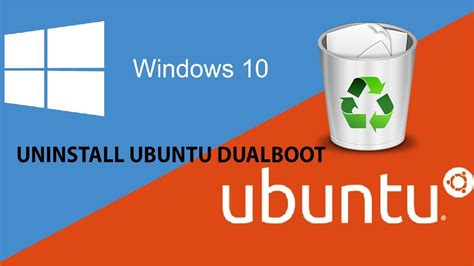 How To Uninstall Ubuntu From Windows 10 Dual Boot Youtube