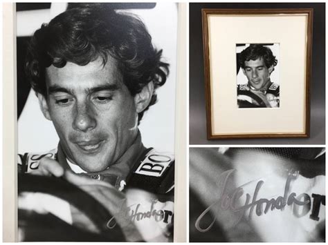 ko1 1 【希少】美品 アイルトン・セナ ジョーホンダサイン入り 写真 額入り joe honda×ayrton senna の落札情報詳細 ヤフオク落札価格情報 オークフリー