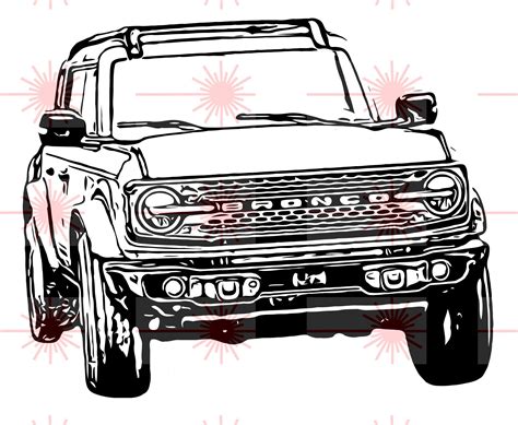 2021 Ford Bronco Svg Dxf Eps Vector Files For Engraving Etsy