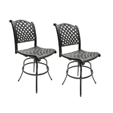 Bar Stools Armless Set Of 2 Outdoor Patio Furniture Aluminum Nassau