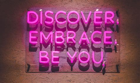 Discover 4k Wallpaper Embrace Be You Pink Neon Inspirational