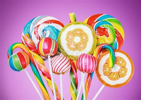 Colorful Candies And Lollipop Stock Photo Image Of Bright Food 43370794