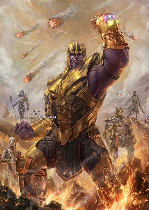 Artstation Thanos And The Black Order Theknott Tarasilp Thanos