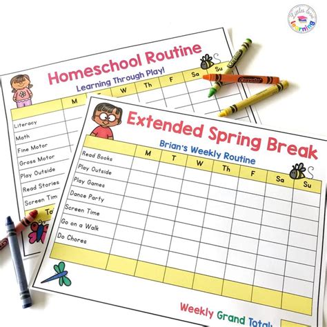 Editable Charts For Littles Littles Love Learning Homeschool