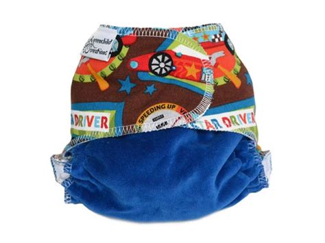 Cloth Diaper Fitted One Size Racecar Race Car Add Snaps Or Etsy
