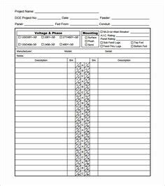 Breaker box directory template fill online printable fillable. Panel Schedule Template - 3 Free Excel PDF Documents Download | Breaker box, Label templates ...