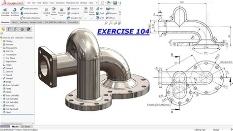 Solidworks Drawing Tutorial For Beginners Exercise 104 Youtube