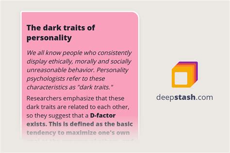 The Dark Traits Of Personality Deepstash