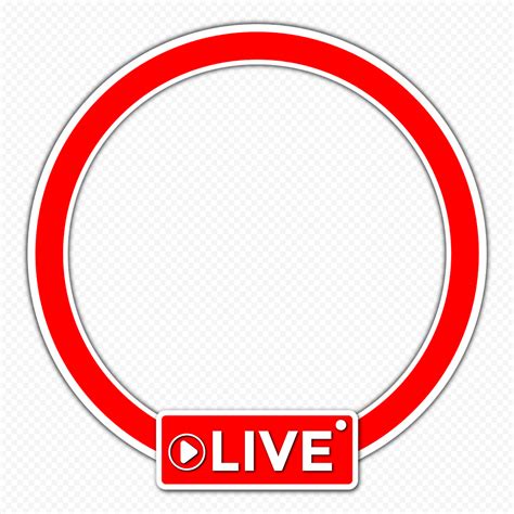A Red Circle With The Word Live On It