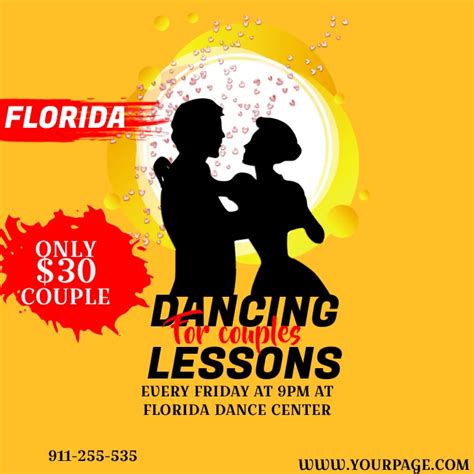 Copy Of Couples Dance Lessons Instagram Post Template Postermywall