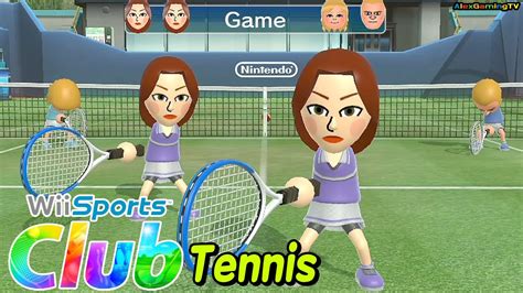 Wii Sports Club Tennis Player Elisa Round Match Alexgamingtv