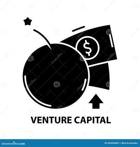 Venture Capital Icon Black Vector Sign With Editable Strokes Concept