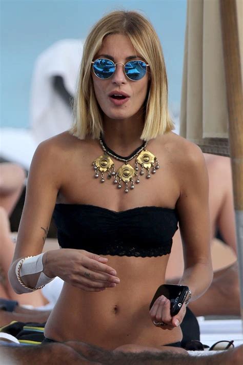 Sveva Alviti In Black Bikini On The Beach In Miami December 2014