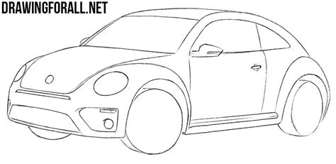How To Draw A Volkswagen Beetle