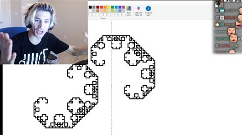 Xqc Learns How To Draw Fractals In Ms Paint Ft Moxy Youtube