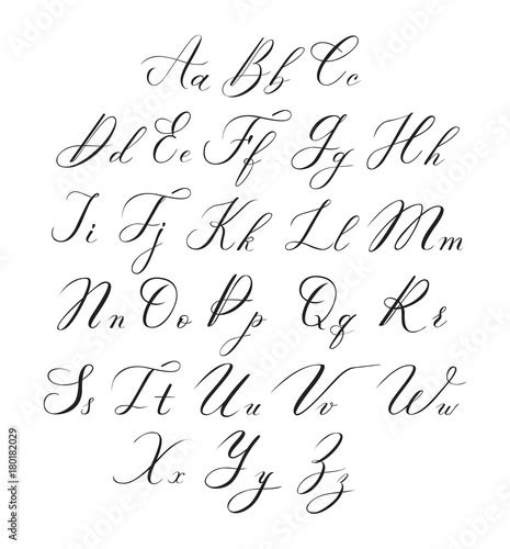 Vector Modern Calligraphy Alphabet Stock Image And Royalty Free