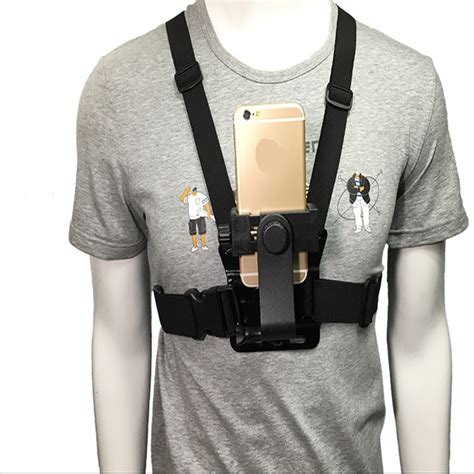 Universal Cell Phone Chest Mount Harness Strap Holder Mobile Phone Clip For Smartphone POV Video
