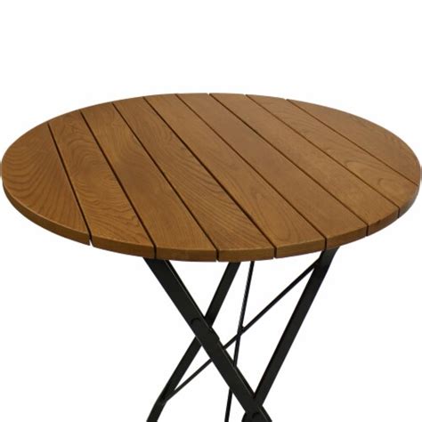 Sunnydaze Deluxe European Chestnut Wood 3 Piece Folding Table And Bar