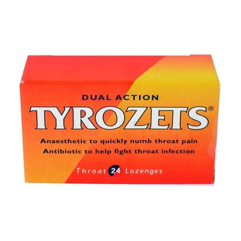 Tyrozets Dual Action Sore Throat 24 Lozenges X 3 Easymeds Pharmacy