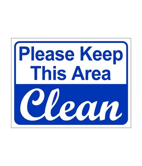 Keep Clean Sign Buy Online At Best Price In India