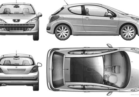 Peugeot 207 3 Door 2007 Peugeot Drawings Dimensions Pictures Of The Car Download