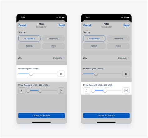 Sort And Filter Form Sap Fiori For Ios Design Guidelines