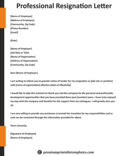 Professional Resignation Letter Unhappy Hot Sex Picture