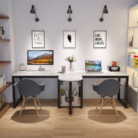 Tribesigns 2-Person Work Desk, 94.5 inches Extra Long Rustic Computer ...